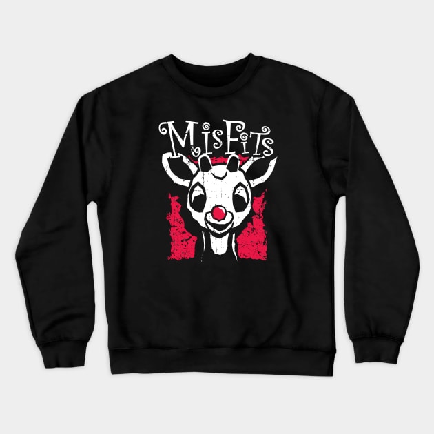 Misfits of Christmas Town: Rudolph the Red-Nosed Reindeer Crewneck Sweatshirt by SaltyCult